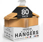 Utopia Home Premium Wooden Hangers 80 Pack - Durable & Slim Coat Hanger - Suit Hanger with 360-Degree Rotatable Hook - Wood Hangers with Shoulder Grooves (Natural)