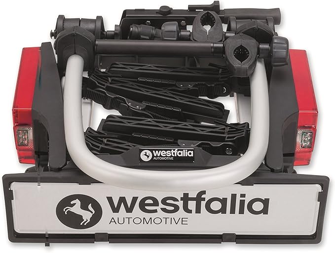 Westfalia Set bikelander and Storage Bag - Foldable towbar Mounted Bicycle Carrier for 2 Bikes - Suitable for eBikes - Universal Bike Carrier - Max. Load 60kg