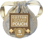 Whiffkitch Soap Pouch 5-Pack – Versatile Mesh Scrubber Wash Bag for Shower & Bath, Soft Cotton Bar Soap Holder & Travel Bag, Durable Scrubber Pouch for Rich Lather, 4x5 inches