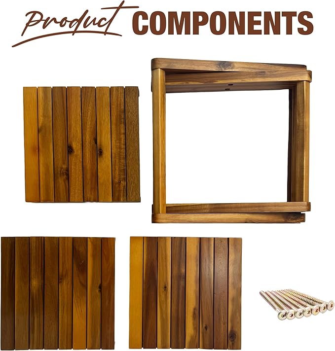 Premium Acacia Wood Shoe Rack for Entryway - 3-Tier Foldable Wooden Shoe Shelf, Free Standing Space Saving Shoe Organizer for Small Spaces, Apartment, Closet