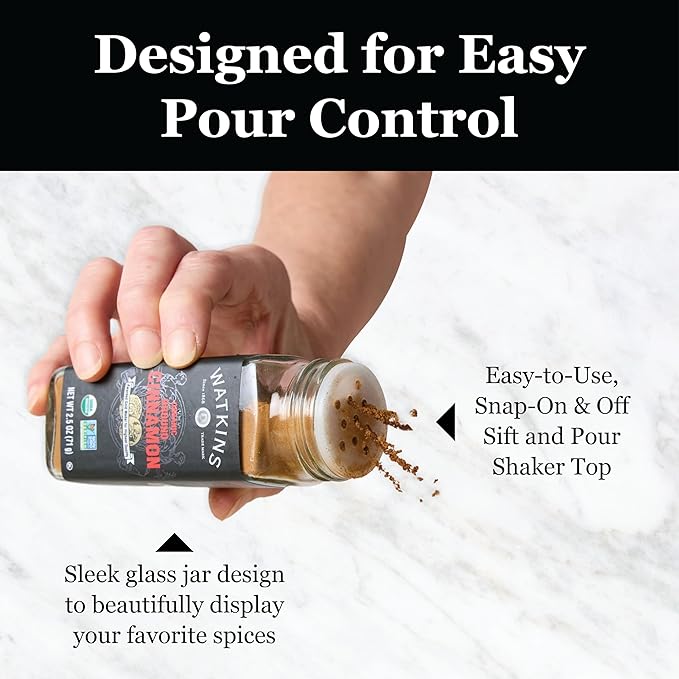 Watkins Countertop Two Tier Rotating Spice Rack, Includes 16 Watkins Organic Spices (16608)