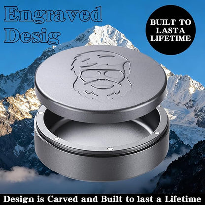 3.0inchBEIJIATE Magnetic Metal Can, Holder, Metal Container, Carved Tin with Magnetic Closure, Aluminum Container, Slim Pouch Can, zyn metal can,zyn container Storage Box Set (Grey)