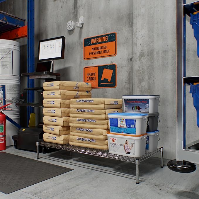 24" Deep x 54" Wide x 8" Height Wire Shelving Kit | 1-Tier | NSF Commercial Storage Rack Unit