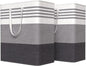 WOWBOX 2 Pack Laundry Hampers Baskets, Freestanding Dirty Clothes Hampers with Reinforced Handles & Cross Stitch & Waterproof Coating, for Laundry Bedroom Bathroom, 2 x 100L