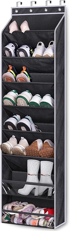 KEETDY Over The Door Shoe Rack and 20 Pairs Over The Door Shoe Organizer