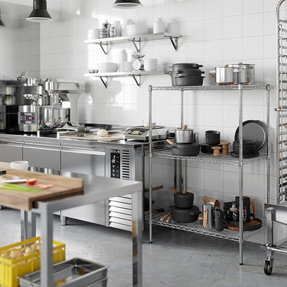21" Deep x 36" Wide x 54" Height Wire Shelving Kit | 3-Tier | NSF Commercial Storage Rack Unit