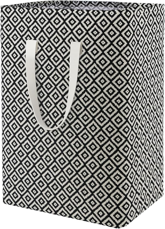 Waterproof Laundry Hamper Collapsible Laundry Basket Leather Handle Laundry Bag Large Clothes Storage Toy Organization for Bathroom Bedroom Laundryroom College Dorms (Pop-Up Laundry Hampers-004)