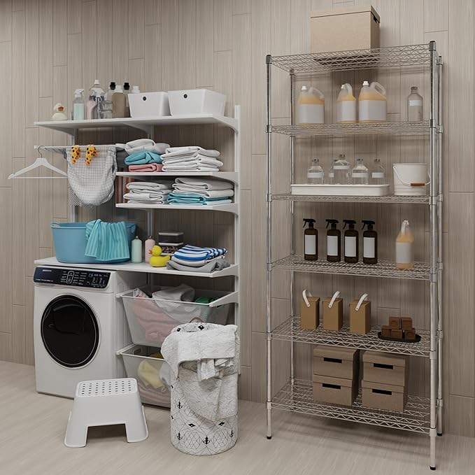 18" Deep x 36" Wide x 74" Height Wire Shelving Kit | 6-Tier | NSF Commercial Storage Rack Unit