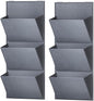 2 Pack Over The Door Shoe Organizer with 3 Sections for Towels and Laundry Items, Gray