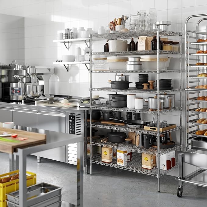 24" Deep x 42" Wide x 74" Height Wire Shelving Kit | 8-Tier | NSF Commercial Storage Rack Unit