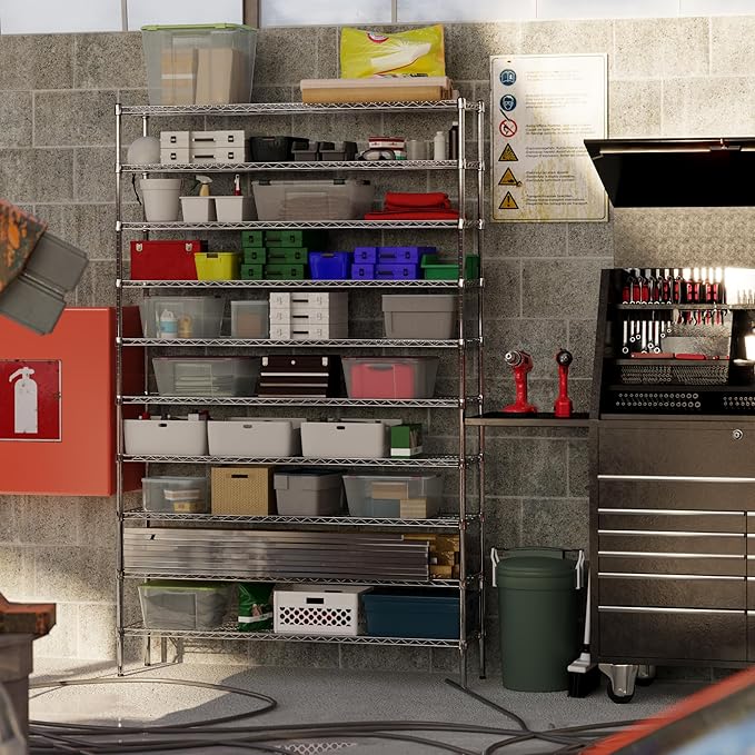 14" Deep x 60" Wide x 96" Height Wire Shelving Kit | 10-Tier | NSF Commercial Storage Rack Unit