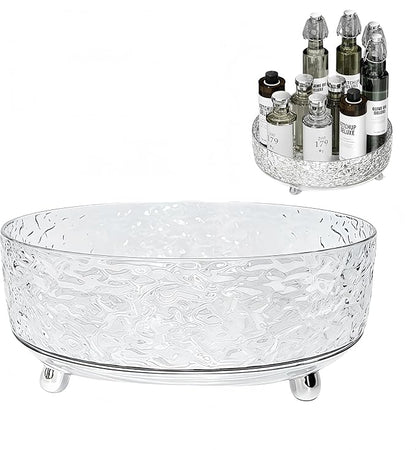 Premium Lazy Susan Organizer,9 inch Turntable Organizer for Bathroom, Kitchen, Vanity, Countertop, Table Top, Cabinet, Pantry and Frige, Perfume, Skin Care, Makeup, Spice Organizer, 360° Rotating