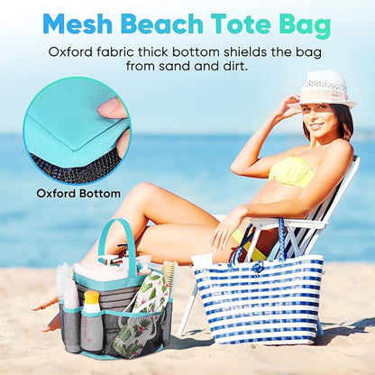 EUDELE Mesh Shower Caddy Portable for College Dorm Room Essentials,Shower Caddy Dorm with 8-Pocket Large Capacity for Beach,Swimming,Gym,Travel essentials