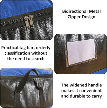 Upgrade Moving Bags Heavy Duty Extra Large,Heavy-Duty Storage Bags – Alternative to Moving Boxes, Plastic Storage Bins, Mattress Bags for Moving & College Essentials (blue, 140L)