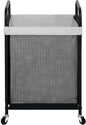 STO STO Laundry Hamper, 90L Rolling Laundry Sorter Cart with Removable and Washable Liner Bag, Clothes Hamper with Wheels and Metal Handle for Laundry Room and Bedroom, Gray