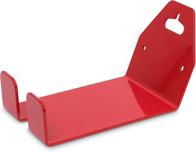 Relaxdays Pedal to Wall Bracket for Bike Bicycle Metal Wall Bracket Wall Mounted Holder for Hanging Up Bicycle Wall Storage, Red