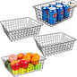 Pantry Baskets Pantry Organization and Storage 4 Pack Large Wire Baskets for Organizing Pantry Storage Bins Metal Wall Hanging Basket