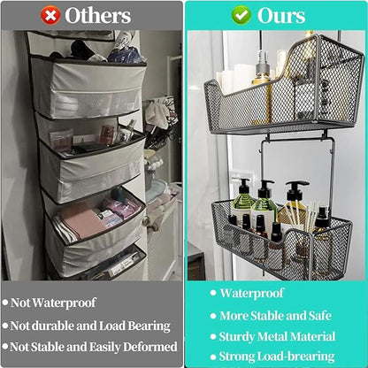 for Over The Door Organizer Hanging Door Organizer with 4 Metal Large Capacity Baske
