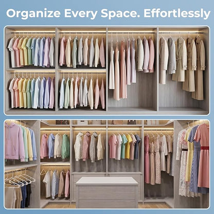 HOUSE DAY White Plastic Hangers 60 Pack, Clothes Hangers with Non Slip Hooks, Durable & Space Saving Coat Hanger, Light-Weight Clothing Hanger, Perfect Closet Organizer for Everyday Use