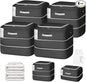 Comforter Storage Bag - 110L Large Capacity Blanket Storage Bags 2-Layer Ultra Space Saving Self Compression Organizer, Washable Compression Bags for Storage Comforter Blanket, 4-Pack, Black