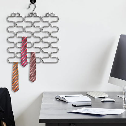 Deco Brothers Scarf Hanger for Closet, 23 Loop, Chrome