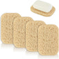 4pcs Soap Lifting Pad for Bar Soap,Beige Non-Slip Soap Saver Pads Self Draining Soap Bars Holder Pads for Kitchen Bathroom Travel Hotel Shower Cleaning Supplies