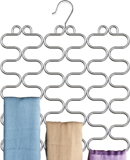 Deco Brothers Scarf Hanger for Closet, 23 Loop, Chrome