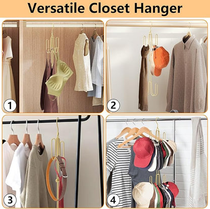 NANATI Hat Hangers for Closet, Stainless Steel Hat Organizer, Hat Racks for Baseball Caps, Cap Organizer for Baseball Caps, Gold, 1Pack