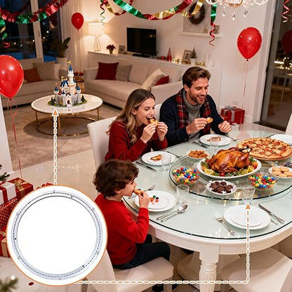 TamBee Lazy Susan Bearing 18 Inch - Heavy Duty Lazy Susan Base & Hardware, Silent Turntable for Smooth Rotation (Aluminum Alloy, 380LB Capacity)