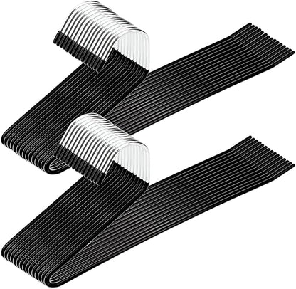 30 Pack Non Slip Jean Hangers, Space Saving Clothes Open Ended Hanger, Versatile Blanket Hangers for Heavy Pants, Scarf, Tablecloth, Slacks Women Men