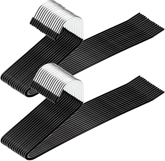 30 Pack Non Slip Jean Hangers, Space Saving Clothes Open Ended Hanger, Versatile Blanket Hangers for Heavy Pants, Scarf, Tablecloth, Slacks Women Men