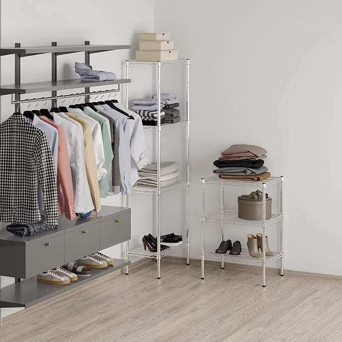 18" Deep x 24" Wide x 34" Height Wire Shelving Kit | 3-Tier |NSF Commercial Storage Rack Unit