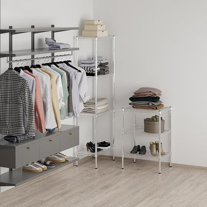 18" Deep x 24" Wide x 34" Height Wire Shelving Kit | 3-Tier |NSF Commercial Storage Rack Unit