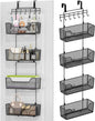 for Over The Door Organizer Hanging Door Organizer with 4 Metal Large Capacity Baske