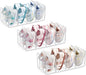 HBlife Clear Acrylic Kids Shoe Rack for Closet Organizers and Storage, Small Shoe Rack 4 Sections Toddler Baby Shoe Storage Organizer Stackable Shoe Shelf,Desk File Sorter Book Purse Organizer(3 Pack)