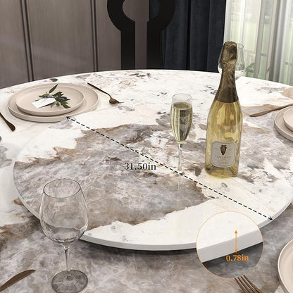 31.5" Lazy Susan for Table Top Tempered Glass Rotating Serving Tray for Dining Table, Kitchen Lazy Susan Organizer Spinning Rotating Food Server Party Centerpieces