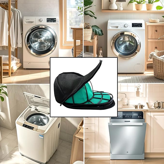 Hat Washer Cage for Washing Machine, Cap Washer with Mesh Bags Baseball Caps Cleaner/Cleaning Protector Cage