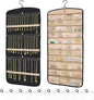 Hanging Jewelry Organizer for Closet, Double-Sided Jewelry Storage for Earrings, Necklaces, Rings on Wall/Door, Earring Holder Organizer Wall with Hooks, Includes 10 Sealed Bags, Water- & Dustproof