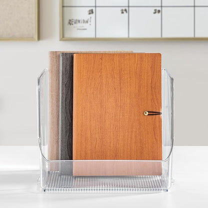 iDesign Linus Stacking Organizer Bins for Kitchen, Pantry, Office, Bathroom, Extra Large-Clear