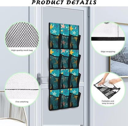 Stars Over the Door Shoe Organizer,Shoe Organizer Door Hanger,Space Saver Shoes Hanger Storage Organizer Bag