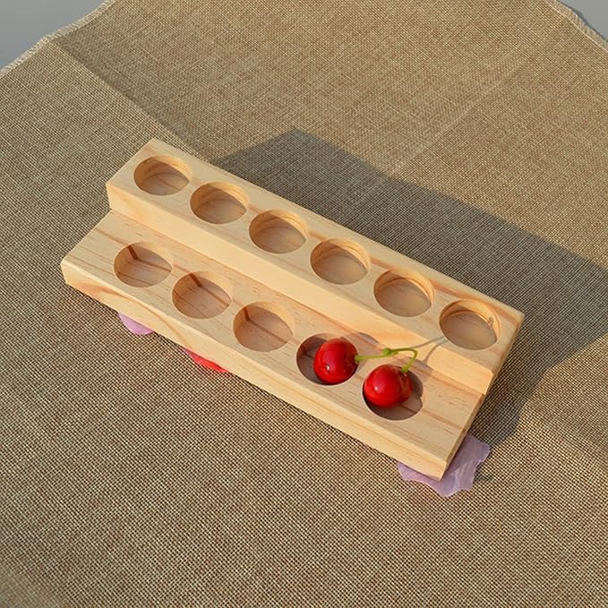 RoseFlower 11 Slots Wooden Essential Oil Organizer, Nail Polish Shelf, Durable wood Makeup Display Stand, Makeup Storage Rack for Tabletop Essential Oils Perfume Rack for 5/10/15/20ml Bottles