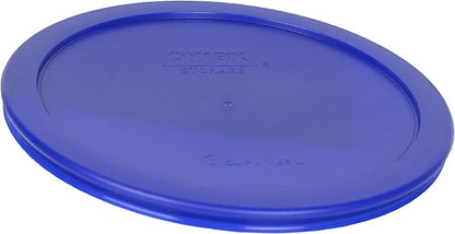 Pyrex 7203 7 Cup Glass Bowls & 7402-PC Cadet Blue Food Storage Replacement Lids (2-Pack) - Made in USA