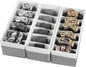 3 Packs Fabric Belt Organizer, 6 Grids Belt Organizer for Closet and Drawer, Foldable Dresser Drawer Organizers, Tie Storage -GreyWhite