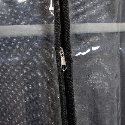 Household Essentials Hanging Zippered Garment Storage Bag with Clear Vision Front, Set of 2, Black