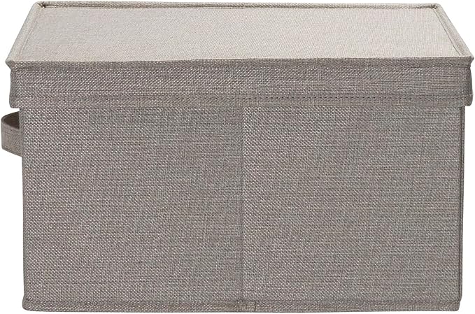 Household Essentials Large Fabric Storage Bins 2 Pack, Gray