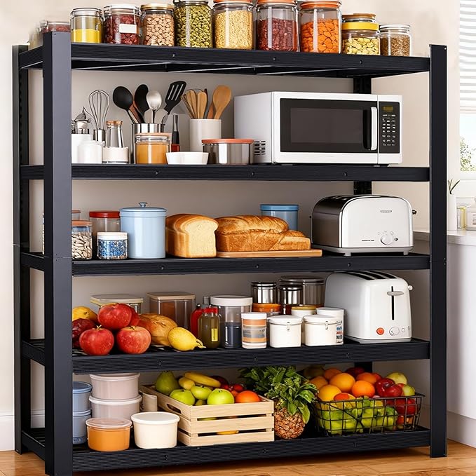 84" H Garage Shelving Heavy Duty, Garage Storage Shelves Heavy Duty, 5-Tier Metal Shelving Units and Storage Racks, Industrial Utility Shelf