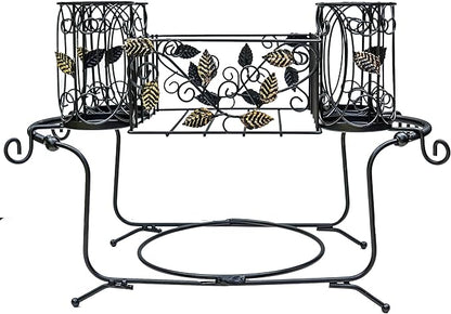 Utensil Caddy - Silverware Caddy or Napkin, Cutlery and Plate Holder - The Ideal 2-Piece Portable Outdoor Kitchen Accessories Buffet Organizer for Picnics, Camping, Barbecue, Parties and Events