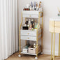HapiRm Floor Makeup Organizer Storage - Vanity Skincare Make Up Organizers and Storage with Drawers, Cosmetics Display Cases Holder for Skin Care Nail Polish Perfume Makeup Brush, Gold