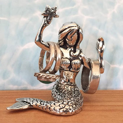 Basic Spirit Mermaid Pewter Ring Holder Jewelry Holder Gift Box Whimsical