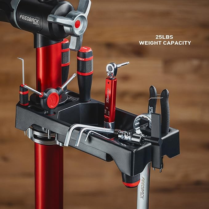 Feedback Sports | Tool Tray for Bike Repair Stands | Compatible W Upright Repair Stands | Black